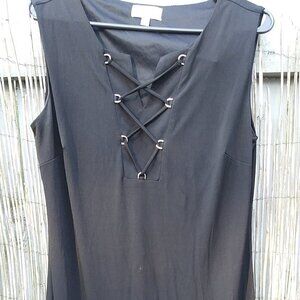 JM Collection Black & White Dress Sleeveless - M